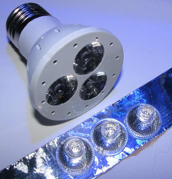 Many LED spotlights have lenses which are accessible and easy to interchange.
