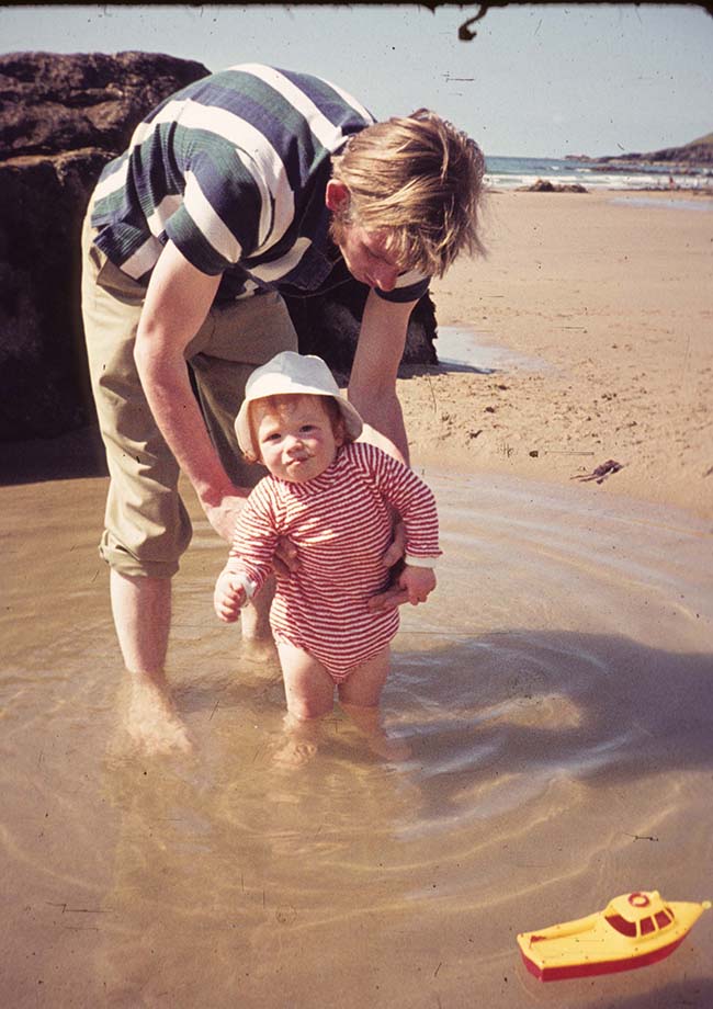 A remarkably embarrassing picture of the author from the early 1970s. waters off this beach were contaminated from an outfall that discharged raw sewage day and night