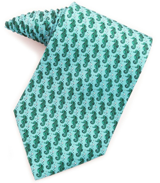 There's something about the seahorse that lends itself to men's fashion. Available at Neckties In Stock for $26.95
