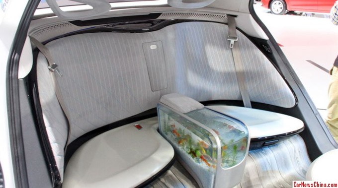 Chinese roll out car with built-in aquarium