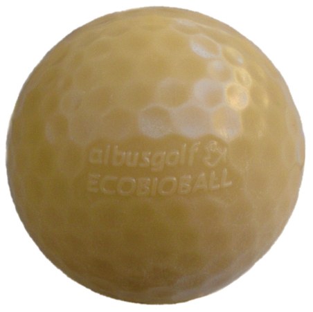 Ecobioball is a 100% biodegradable golf ball that has a core of fish food