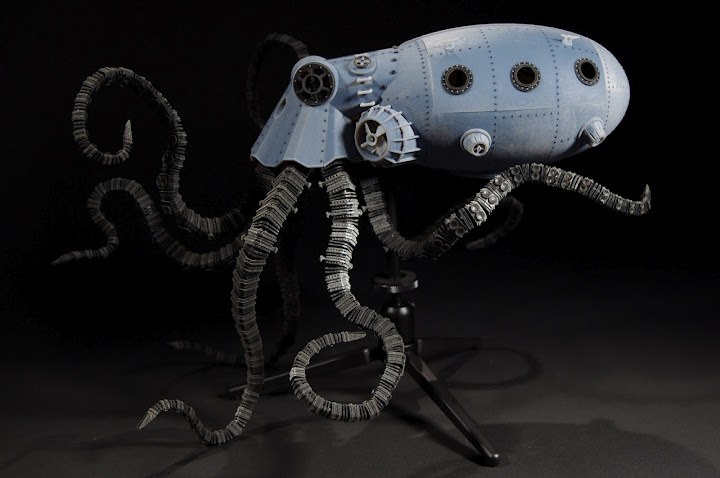 Insanely awesome steampunk 3D printed octopus vehicle
