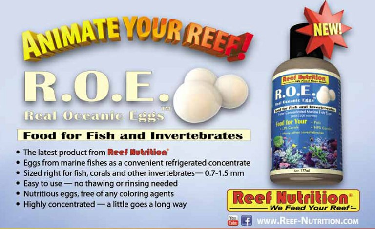 R.O.E. – Real Oceanic Eggs: a new product from Reef Nutrition