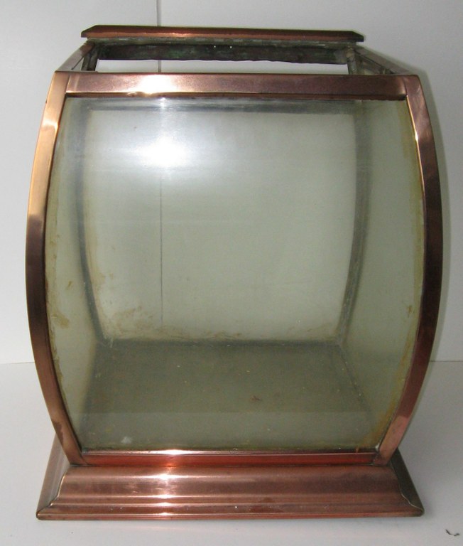 Vintage bronze-framed nano aquarium